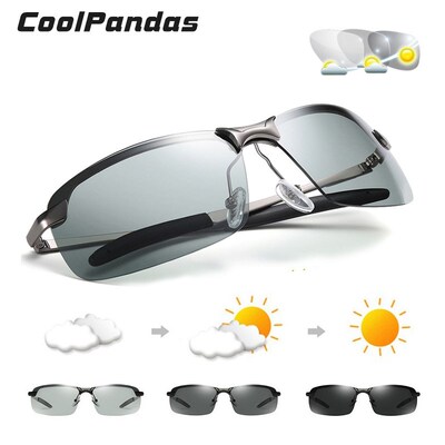 2020 New Men's Photochromic Polarized Sunglasses Anti UV Dr