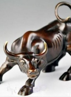 Copper Satue Big Wall Street Bronze Fierce  OX Statue 1