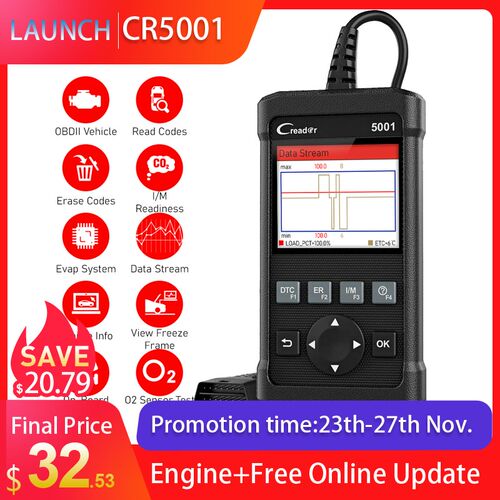 LAUNCH X431 CR5001 OBD2 Code Reader Scanner ODB2 Car Diagnos