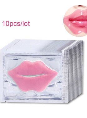 10Pcs Beauty Super Lip Plumper Pink Crystal Collagen Lip Mas