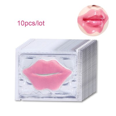 10Pcs Beauty Super Lip Plumper Pink Crystal Collagen Lip Mas