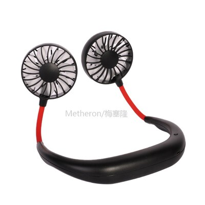 2020 new mini portable hanging neck sports fan Round shaped