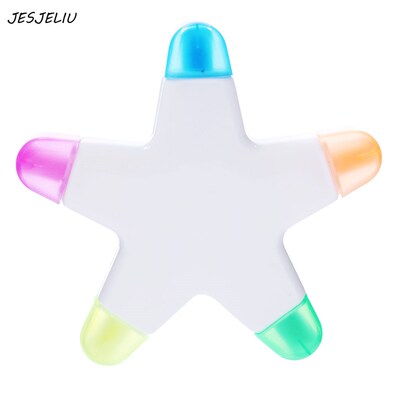 6 colors Creative Star shape School childrens scrawl Highli