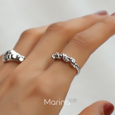 Celli knot French retro RING 925 Sterling Silver Gold Plated