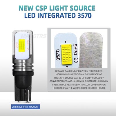 2x T10 CANBS No ERROR W5W 168 194 3570 Chip LED 72W Auto Ind