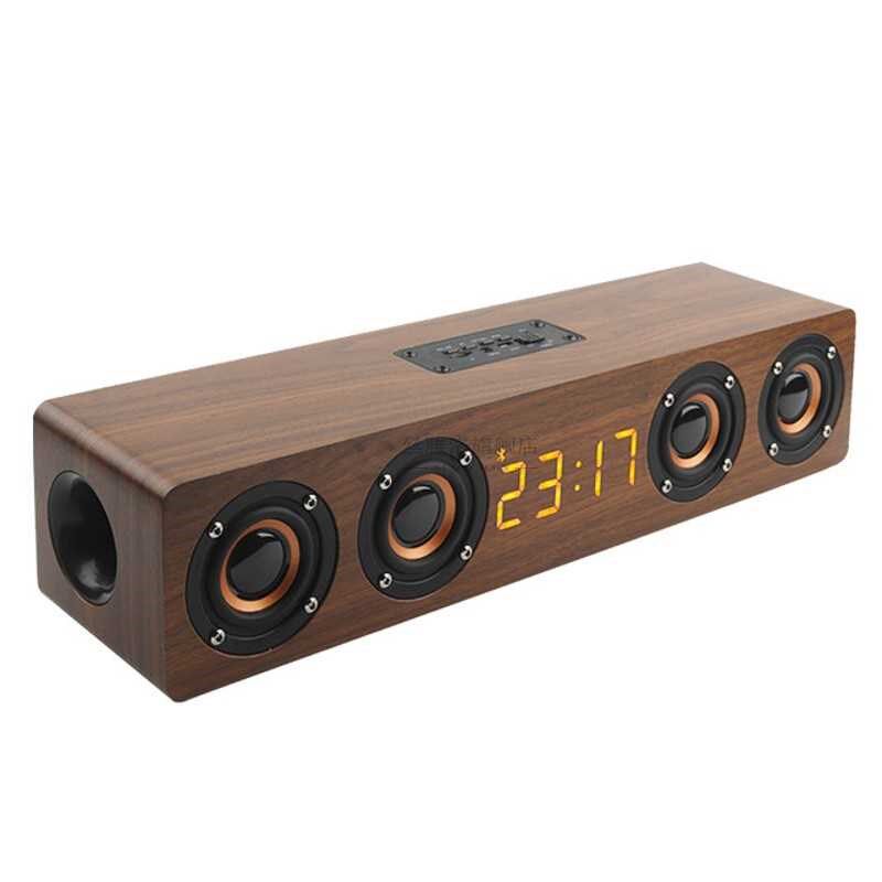 Home theater portable column Bluetooth Speaker Wireless wood