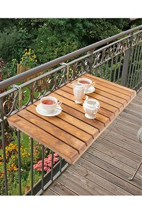 Folding Balcony Table Wood Folding Table Balcony railing han