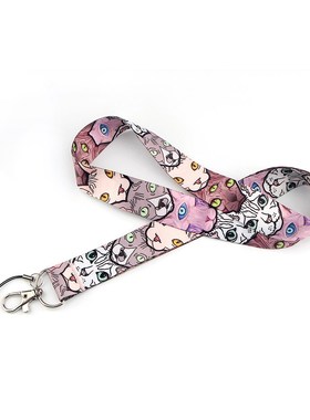 20pcs/lot BH1007 Cartoon Cat Lanyard For keys Hang Ropes Ph