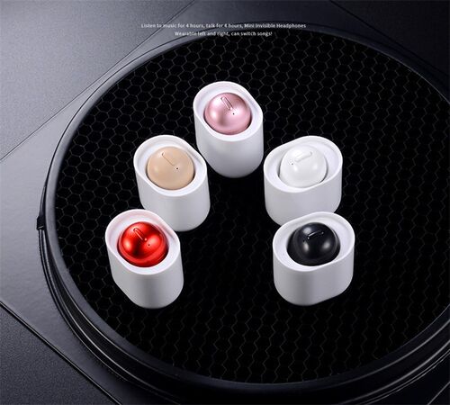 Mini Invisible Wireless Earphone with Mic Sleeping Earpiece