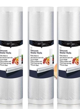 3 rolls Vacuum Seal Bags Storage Bag Vacuum Bag Food Vacuum