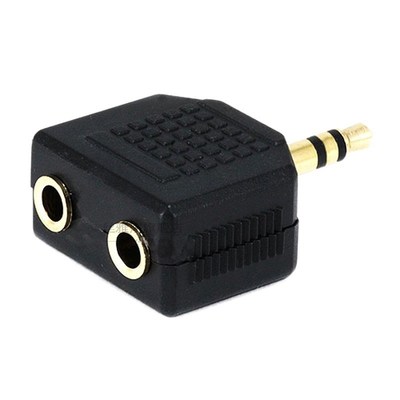 GOLD Plated Jack Plug Headphone Splitter Adaptor Adapter 3