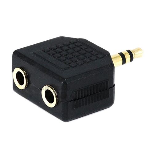GOLD Plated Jack Plug Headphone Splitter Adaptor Adapter 3