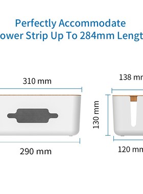 NTONPOWER Cable Organizer Box Hard Plastic Desk Cable Manage
