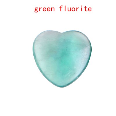 1Pc Natural Crystal Heart Shape Pendant Amethyst/ Fluorite G