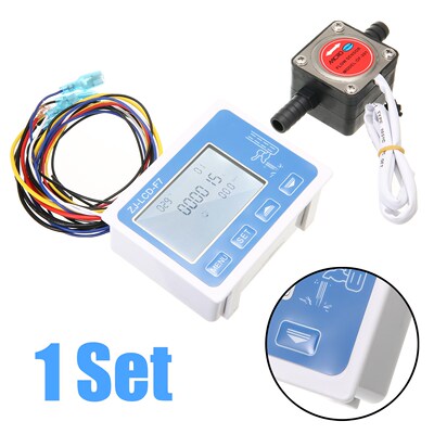 Mayitr Flowmeter LCD Digital Fuel Oil Flow Meter With 13mm G