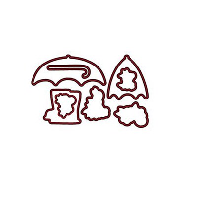 MP052 umbrella Metal Cutting Dies and Stamps for DIY Scrapbo