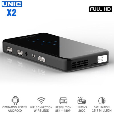 X2 LED Full HD Mini Projector 1080P HDMI USB DLP Home Theate