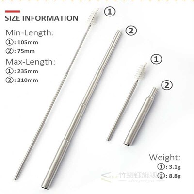 Bar Portable Pipette 1PC Reusable Travel Straw and Cleaning