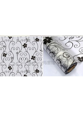 1 Roll Frosted Privacy Floral Pattern Window Film Home Bedro