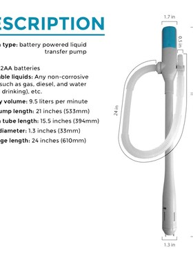 Portable Power Transfer Battery Pump Hand Fuel Pumps Electri