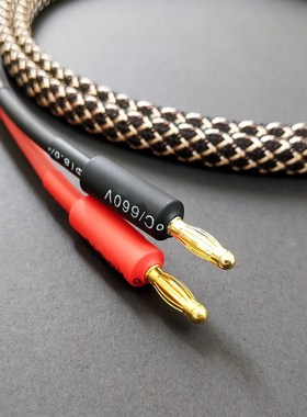 FIHI-A1 DIY HiFi Speaker Audio Cable Banana Plug Cable Golde