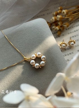 Nectar. Tianqing 925 silver wreath, natural pearl, light lux