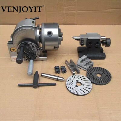 ailstock  Dividing Head BS-0 Precision 3Jaw Chuck 125mm with