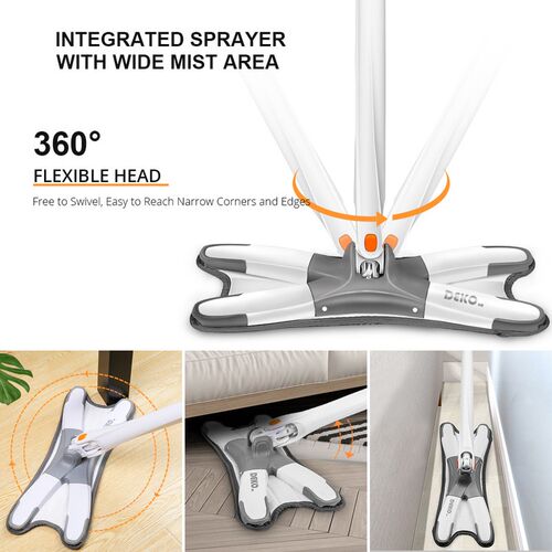 X-type Microfiber Floor Mop Cloth Replaceable Hand Free Clea