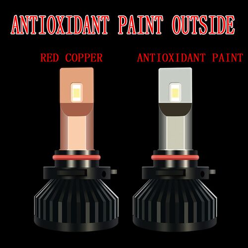 FULL Red Copper Led Car Headlight High Power Waterproof Auto