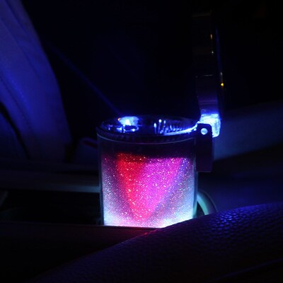 Car Accessories Portable LED Light Car Ashtray Universal Ou