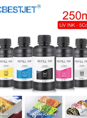 250ML 5Bottles/Set LED V Ink  DX4 DX5 DX6 DX7 Printhead  Eps