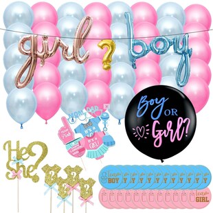 Boy or Girl Gender Reveal Party Balloon 36inch Black Globos