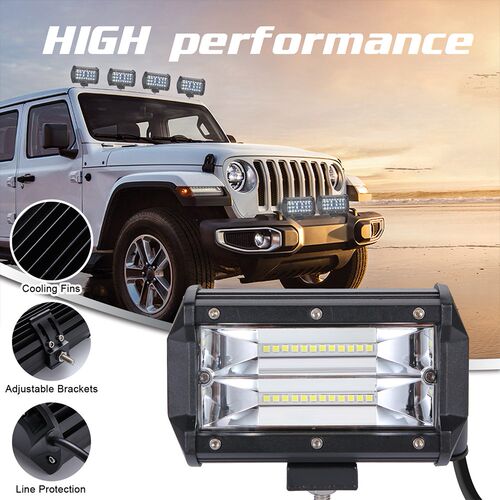2pcs 5inch 240W Fog Lamp Off Road Boat Marine 9V 30V DC LED