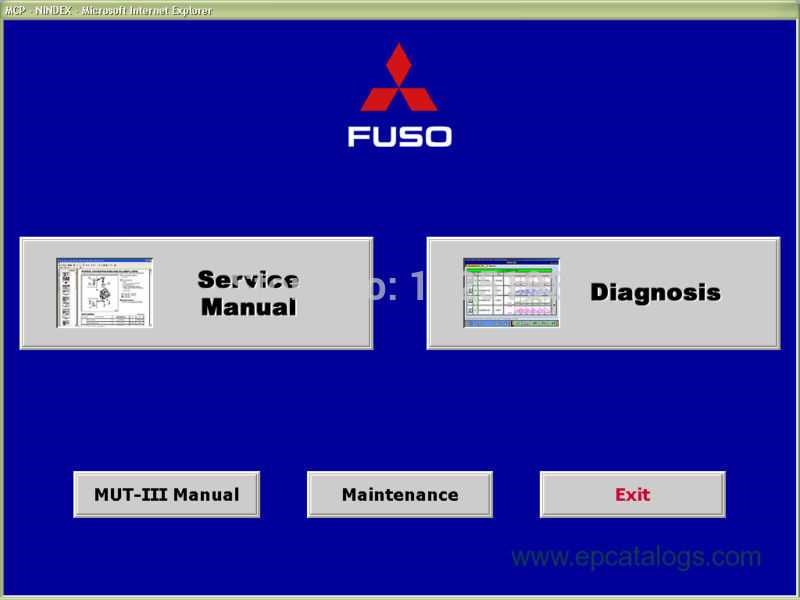 MT III (Fuso version) FMS-E16-1 (diagnostic system) 2016  Mi