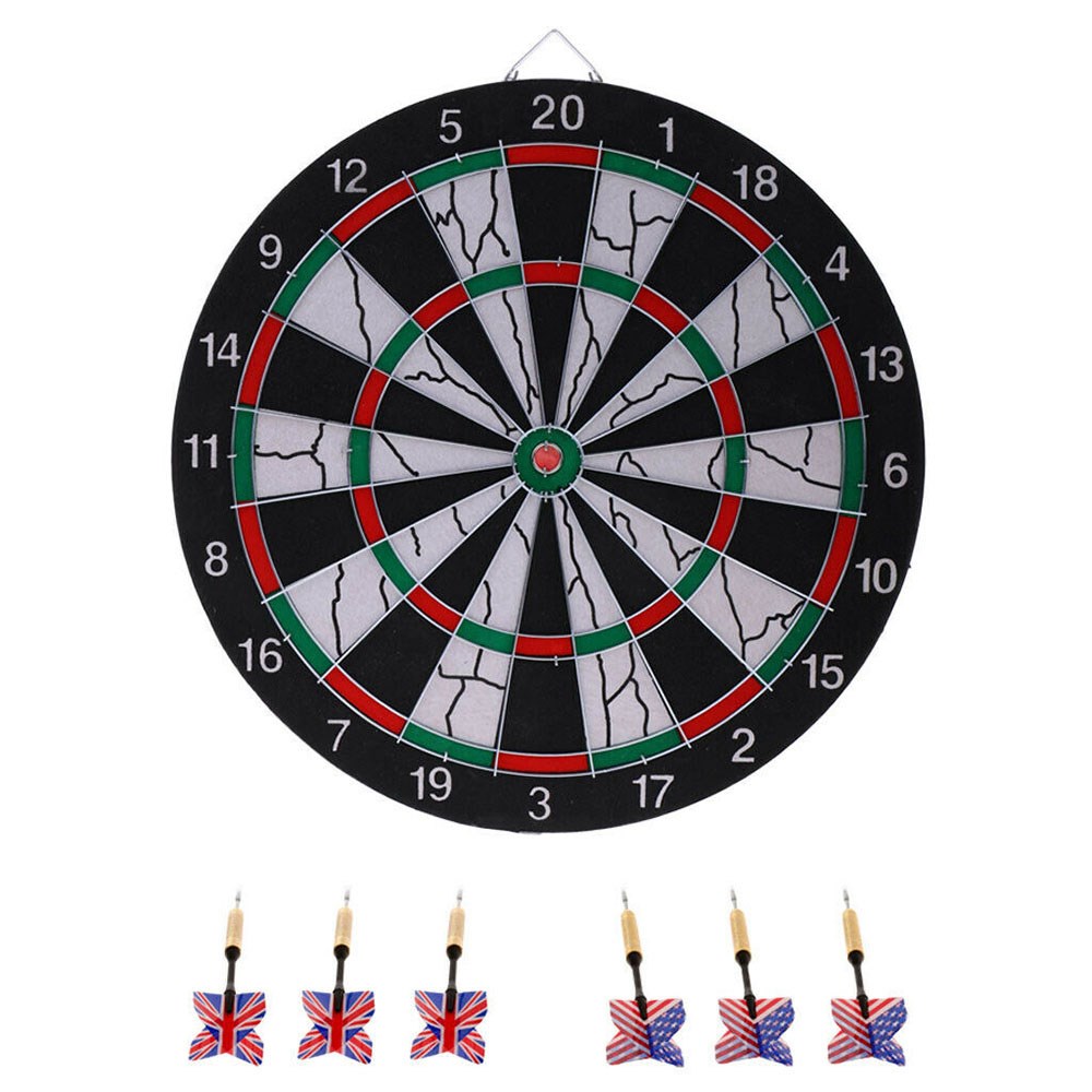 15 Inch Portable Double sided Dart Board Bulls Eye Game wit