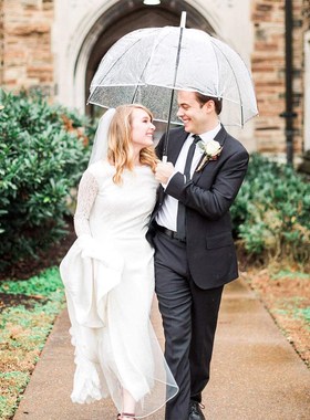 10Pcs Clear Bubble Umbrellas Large Canopy Umbrellas Auto Ope