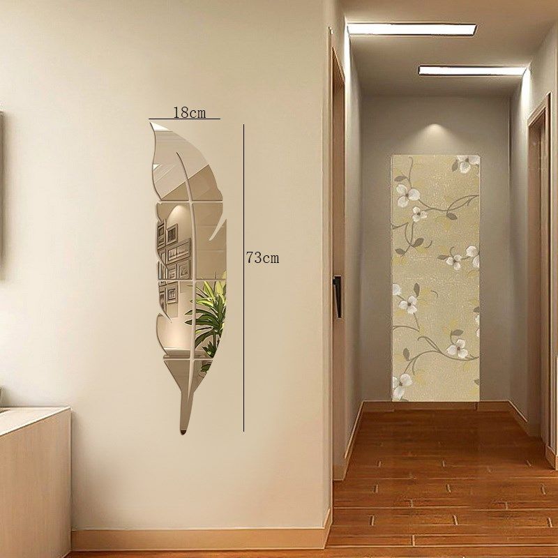 Wall-Sticker Mural Vinyl Decal 3d Mirror Feather-Plume Home-图片