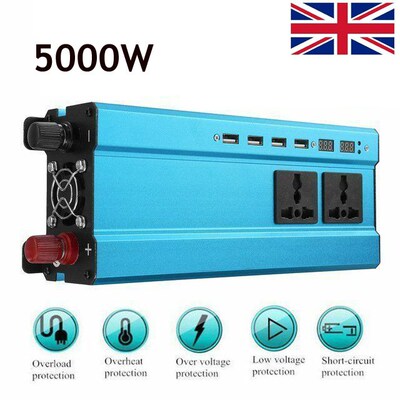 Mini Car Inverter DC 12V/24V To AC 220V 5000W Max Power Inve