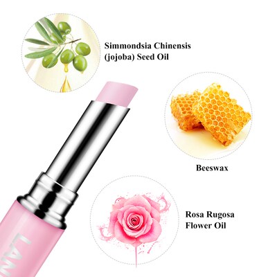 LANBENA Rose Lip Balm Lips Care Natural Extract Lipstick Fa