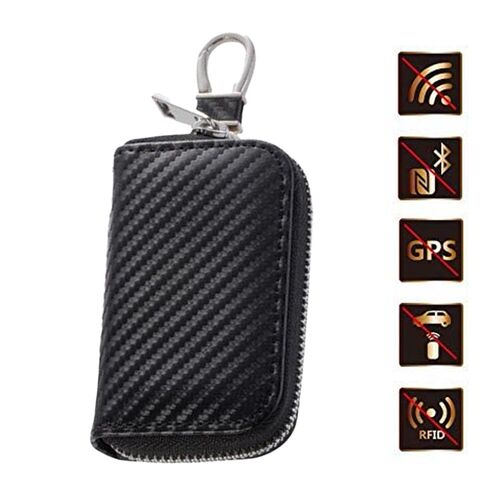 2021 Key Fob Faraday Bag RFID Signal Shielding Zipper Car Ke
