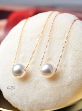 Simple joy-match a pearl necklace clavicle chain female Kore