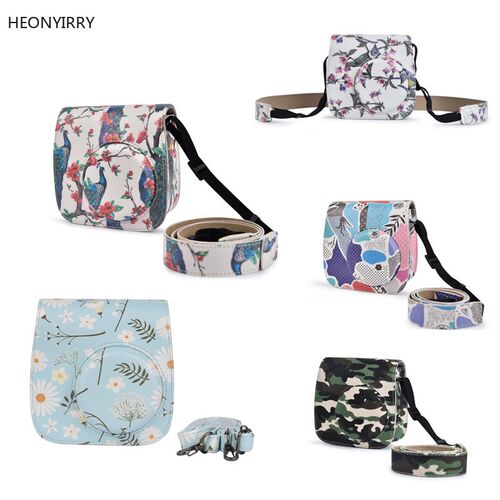 PU Leather Camera Bag with Strap Protective Case for Fujifi
