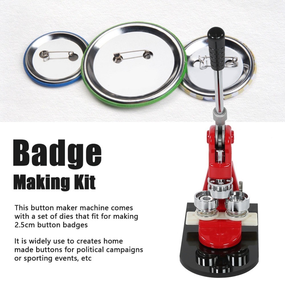25mm/32mm/58mm Badge Maker Machine Making Pin Button Press C