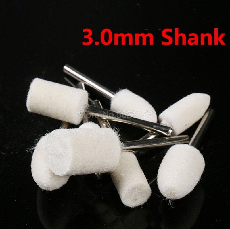 1PCS 3MM Shank Grinding Buffing Dental Accessories Wool Poli