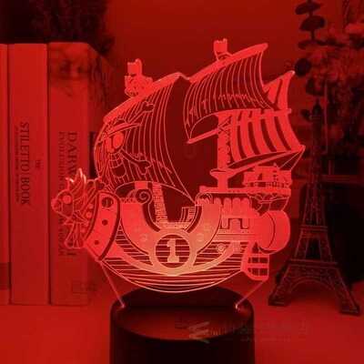 3D Anime One Piece Thousand Sunny Ship Model Kids Night Ligh