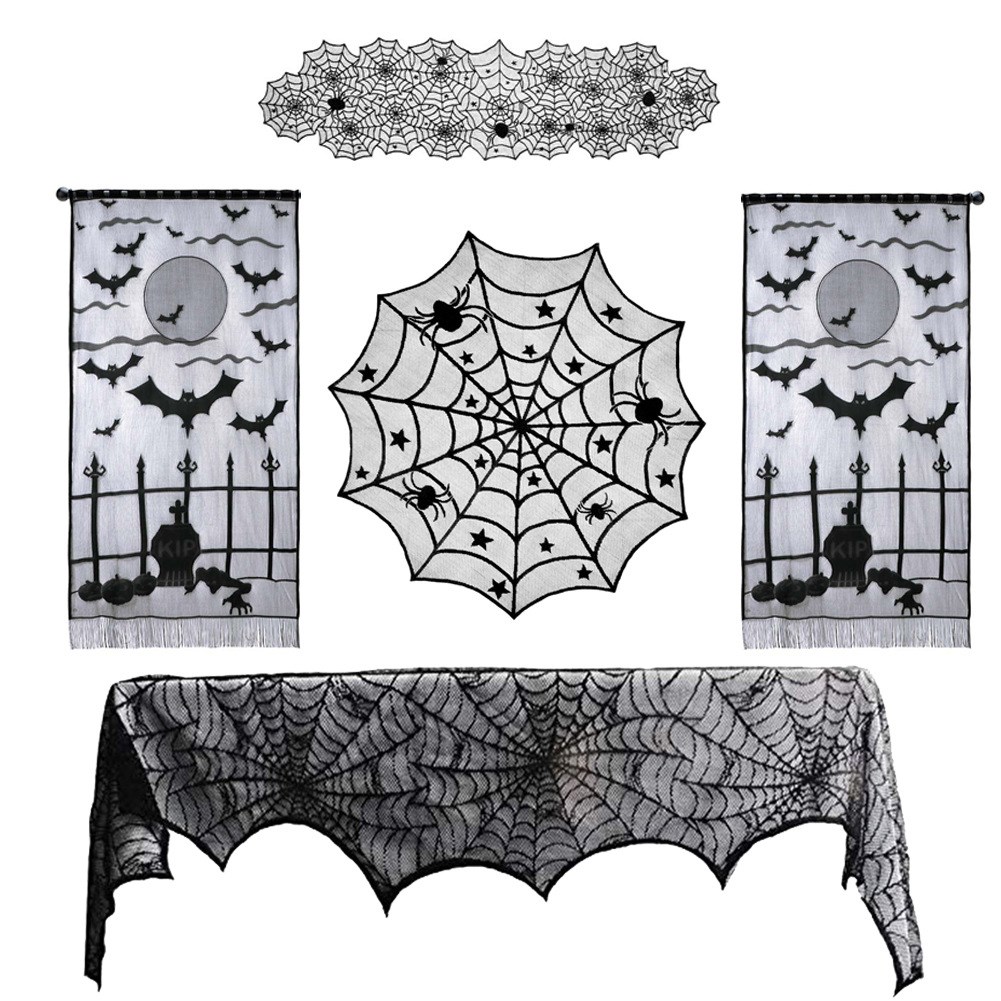 Halloween tablecloth fireplace towel Halloween table runner