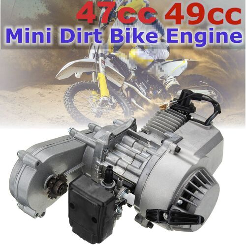 49cc 47cc Motorcycle Complete Engine 2-Stroke Pull Start W/r