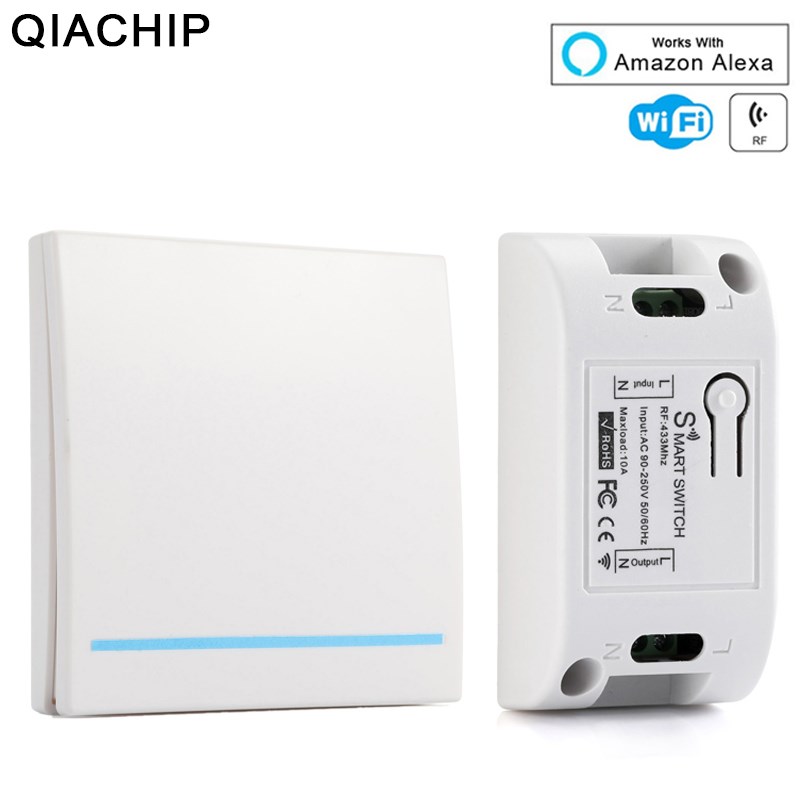 QIACHIP 433Mhz RF Smart Wifi Wireless Remote Control Light