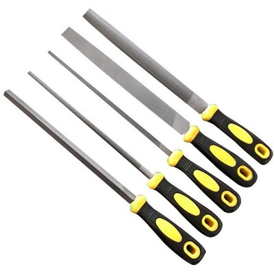 5pcs/set Engineer Metal File 8 Inch 200mm Soft Grip Assorte