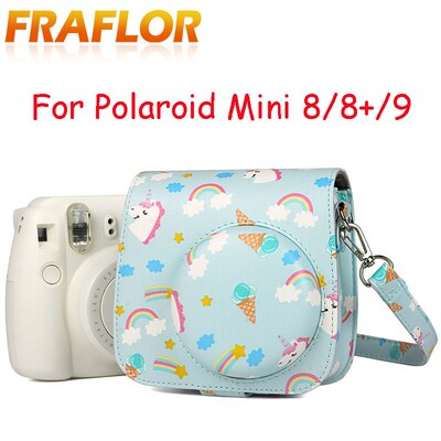 PU Leather Protective Bag Rainbow Unicorn Ins Camera Case W